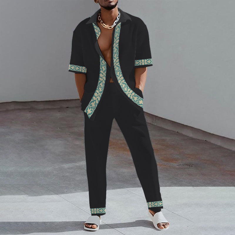 HIP HOP Men's Trendy Multi-color Long Sleeve Casual Suit